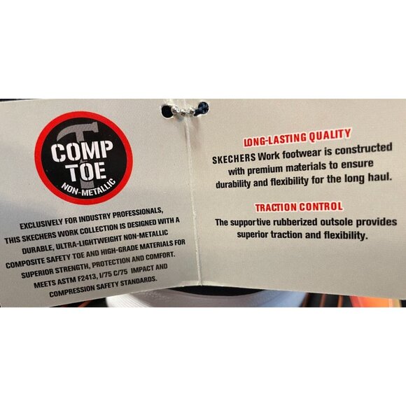 Skechers Unisex Work  Composite Toe Shoes Womens 8.5 Memory Foam New in Box - Picture 7 of 11